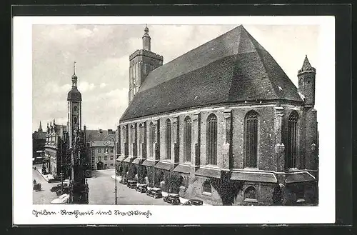 AK Guben, Rathaus und Marktkirche