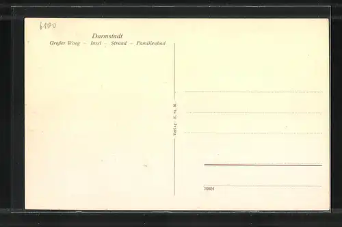 AK Darmstadt, Grosser Woog mit Familienbad