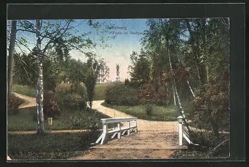 AK Insterburg, Stadtpark-Idylle