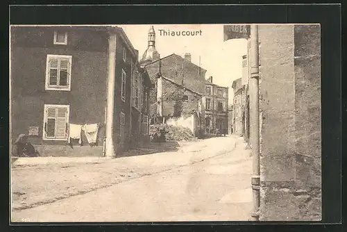 AK Thiaucourt, Strassenansicht