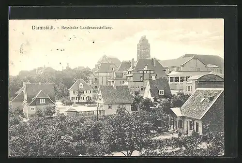 AK Darmstadt, Hessische Landesausstellung, Ortsansicht