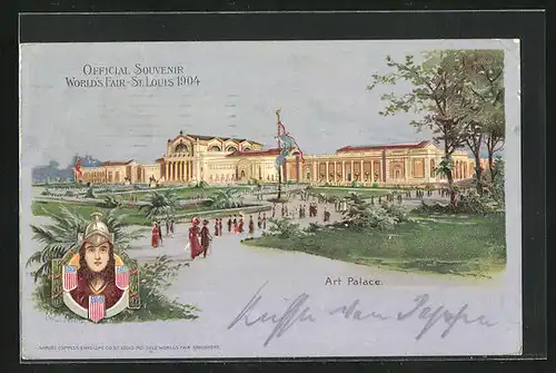 Künstler-AK St. Louis, World's Fair 1904, Art Palace