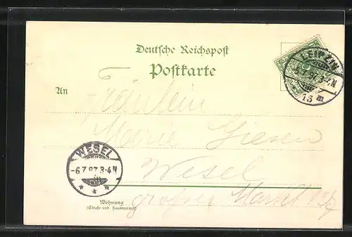 Lithographie Leipzig, Sächs.-Thür. Industrie & Gewerbe-Ausstellung 1897, Blick auf das Dorf
