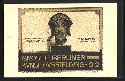 AK Berlin, Grosse Kunst-Ausstellung 1912, Büste