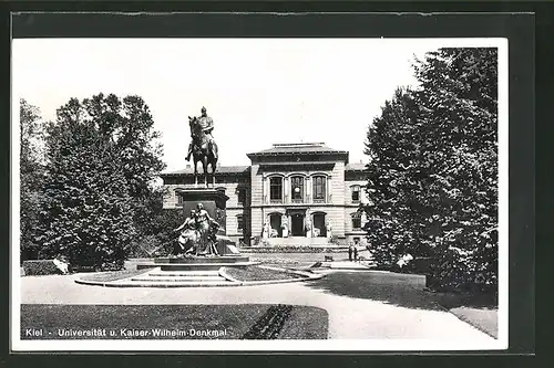 AK Kiel, Universität, Kaiser-Wilhelm-Denkmal