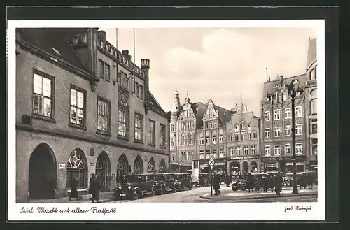 AK Kiel, Markt mit altem Rathaus