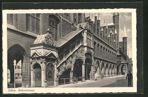 AK Lübeck, Rathaustreppe