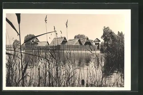 AK Unteruhldingen, Freilichtmuseum, Pfahldorf