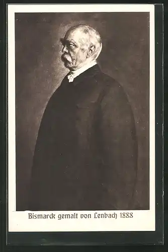 Künstler-AK Bismarck, gemalt von Lenbach 1888