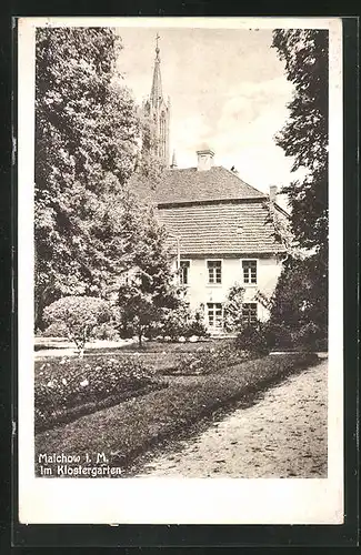 AK Malchow i. M., Im Klostergarten