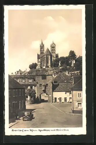 AK Breisach a. Rh., Tor mit Kirche im Hintergrund