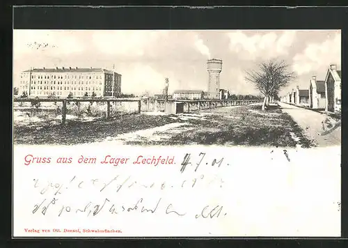 AK Lechfeld, Ansicht vom Lager