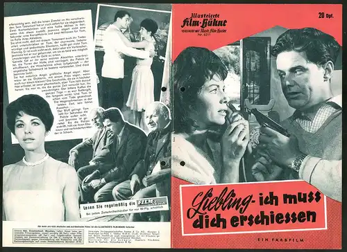 Filmprogramm IFB Nr. 6211, Liebling - ich muss dich erschiessen, Marianne Koch, Walter Giller, Regie: Jürgen Goslar