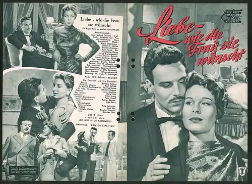 Filmprogramm DNF, Liebe - wie die Frau sie wünscht, Barbara Rütting, Paul Dahlke, Regie: Wolfgang Becker