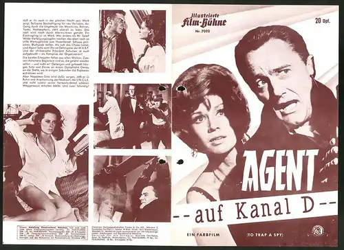 Filmprogramm IFB Nr. 7022, Agent auf Kanal D, Robert Vaughn, Luciana Paluzzi, Regie: Don Medford