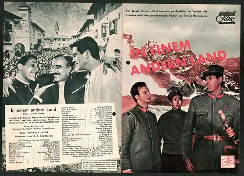 Filmprogramm DNF, In einem andern Land, Vittorio De Sica, Rock Hudson, Jennifer Jones, Regie: Charles Vidor