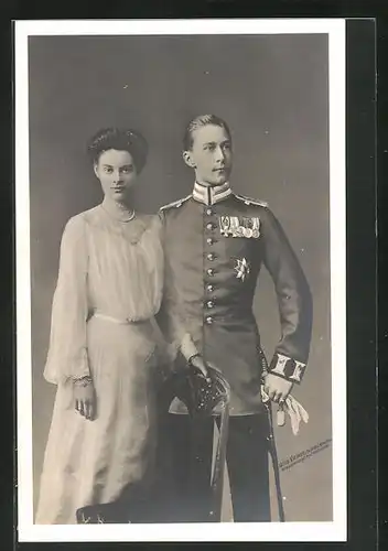 Foto-AK Kronprinz Wilhelm und Kronprinzessin Cecilie von Preussen