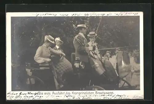 AK Ausfahrt des Kronprinzenpaares. Kronprinz Wilhelm von Preussen