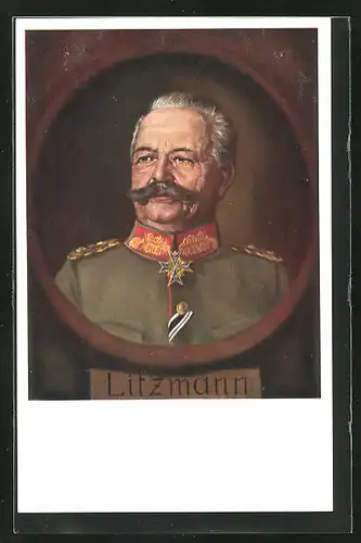 AK Portrait des Heerführer v. Litzmann in Uniform, Heerführer