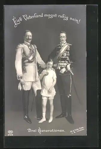 AK Drei Generationen aus dem Kaiserhaus, Kaiser Wilhelm II.
