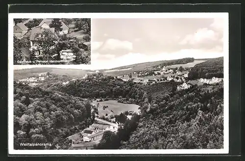 AK Altweilnau i. T., Weiltalpanorama, Gasthaus Hermann