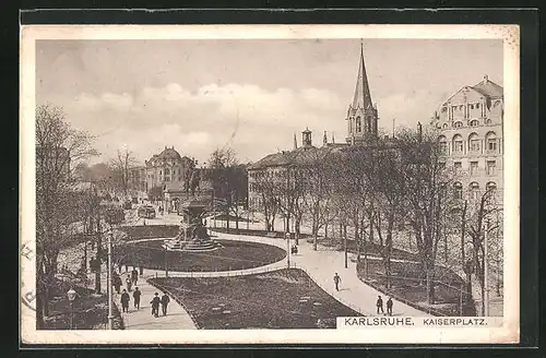AK Karlsruhe, Kaiserplatz