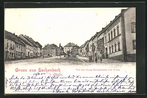 AK Eschenbach /Oberpfalz, oberer Stadtplatz von Osten