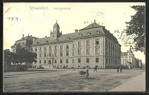 AK Schweinfurt, Blick zum Justizgebäude