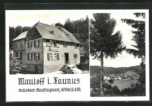 AK Mauloff im Taunus, Dasthaus Zur Rose von Emil Scheid