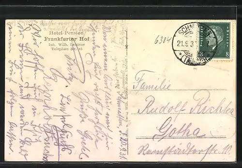 AK Schmitten /Taunus, Hotel Frankfurter Hof