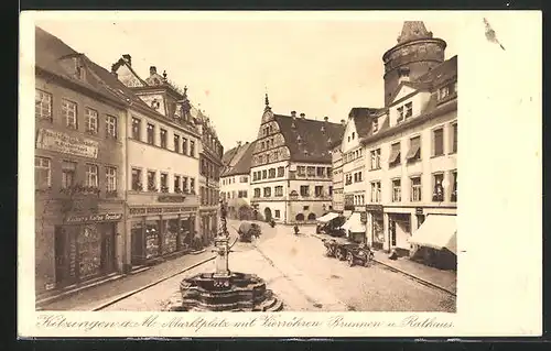 AK Kitzingen am Main, Marktplatz, Kaisers Kaffee-Geschäft