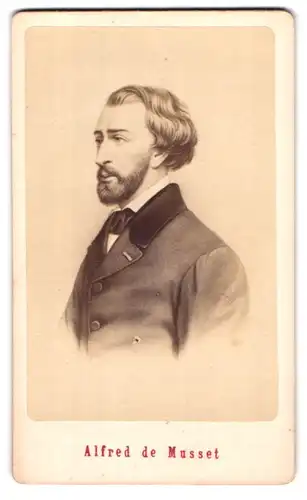Fotografie Portrait Alfred de Musset, Schriftsteller