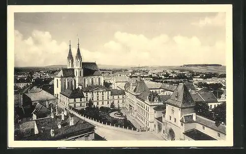 AK Kromeriz, Celkovy pohled, Teilansicht mit Kirche