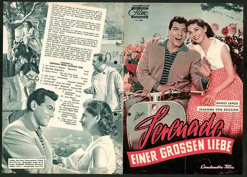 Filmprogramm DNF Nr. 4300, Serenade einer grossen Liebe, Mario Lanza, Johanna von Koczian, Regie: Rudi Maté