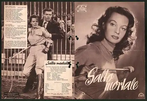 Filmprogramm DNF, Salto Mortale, Margot Hielscher, Fritz van Dongen, Regie: Victor Tourjansky