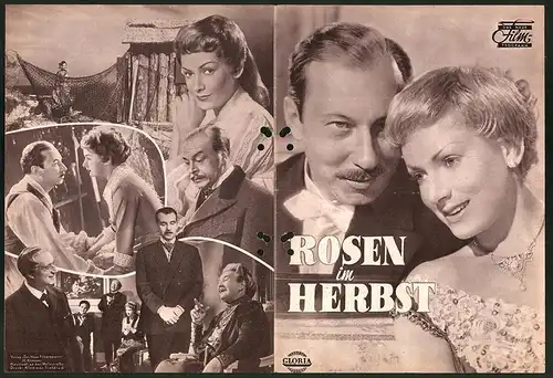 Filmprogramm DNF, Rosen im Herbst, Ruth Leuwerick, Bernhard Wicki, Regie: Rudolf Jugert