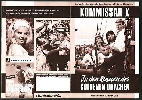 Filmprogramm unbekannt, Kommissar X - In den Klauen des goldenen Drachen, T. Kendall, B. Harris, Regie: F. Kramer