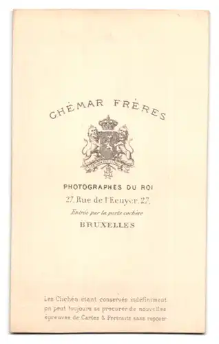 Fotografie Ghemar Freres, Bruxelles, 27 Rue de l'Ecuyer, Portrait Herr mit Orden, Bruststern und Halskreuz