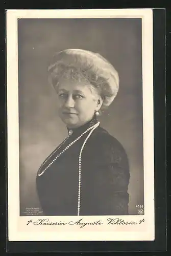 AK Kaiserin Auguste Victoria Königin von Preussen Porträt im Haus Doorn