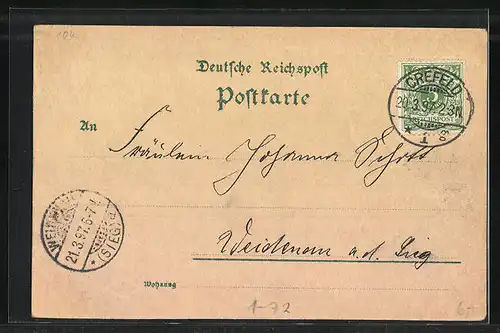 Präge-AK Erinnerungs-Gruss der Nationalfeier 1897 aus Anlass des 100jährigen Geburtstages Sr. Majestät Kaiser Wilhelm I.