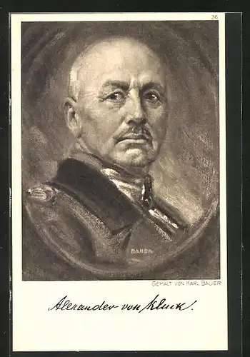 Künstler-AK General Alexander von Kluck