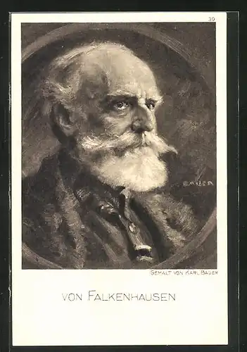 Künstler-AK Heerführer von Falkenhausen