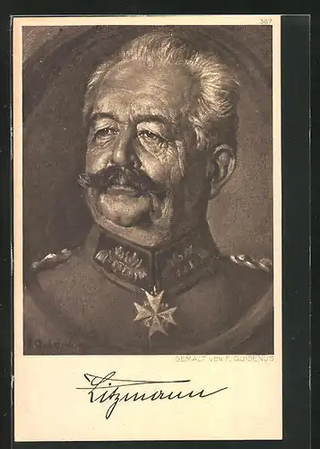 Künstler-AK General der Infanterie Litzmann