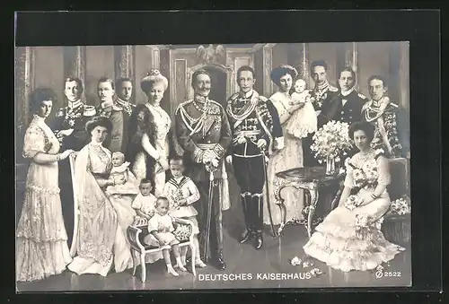 AK Deutsches Kaiserhaus, Kaiser Wilhelm II. von Preussen und seine Familie