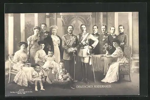 AK Deutsches Kaiserhaus, Kaiser Wilhelm II. von Preussen und seine Familie
