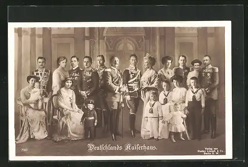 AK Deutschlands Kaiserhaus, Kaiser Wilhelm II. von Preussen und seine Familie