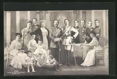 AK Deutsches Kaiserhaus, Kaiser Wilhelm II. von Preussen und seine Familie