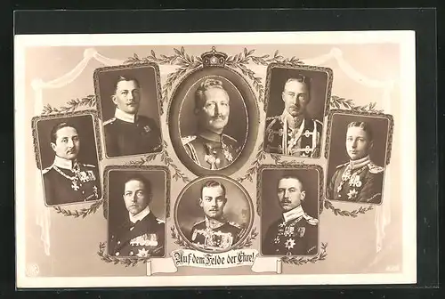AK Auf dem Felde der Ehre!, Kaiser Wilhelm II. von Preussen