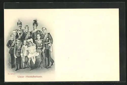 AK Unser Herrscherhaus, Kaiser Wilhelm II. und seine Familie