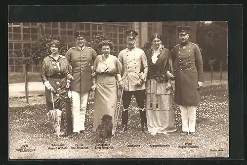 AK Prinzessin August Wilhelm, Prinz Eitel Friedrich und Prinzessin Eitel Friedrich von Preussen